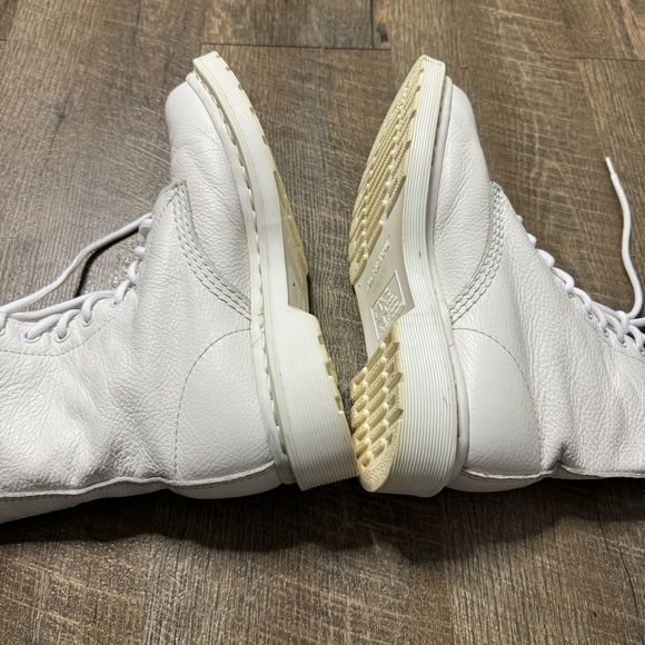 Doc Dr Martens Boots Womens Size 6 All White Leather Mono Classic Boots - Picture 5 of 5